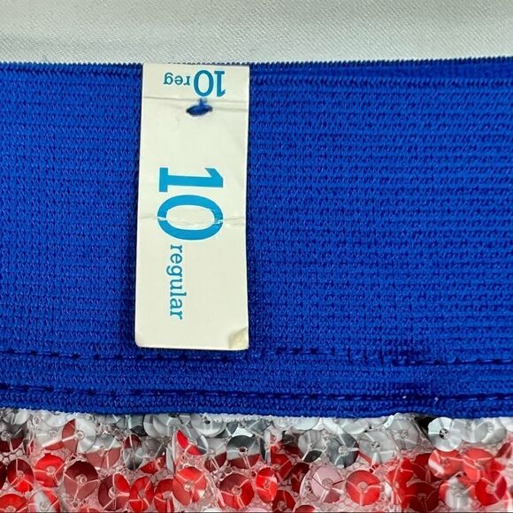Justice Red white and blue Flag Sequins Skort NWT - Picture 12 of 13